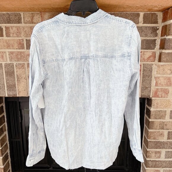 RAILS INGRID ECO COLLECTION RAW DENIM SHIRT IN LIGHT ACID WASH SIZE Small- NEW - Picture 5 of 8